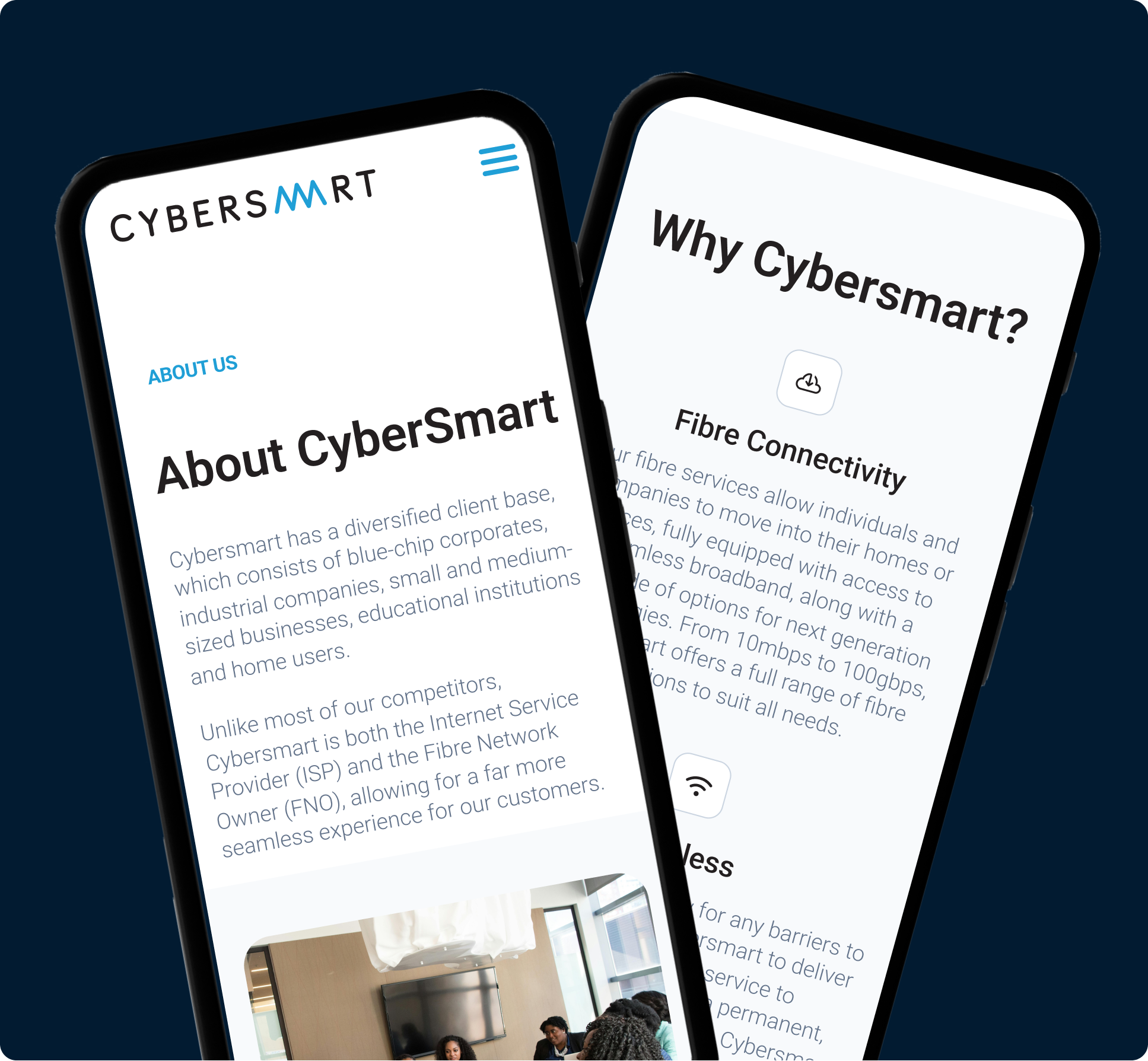 Mobile view of the redesigned digital platform for South Africa’s largest ISP.