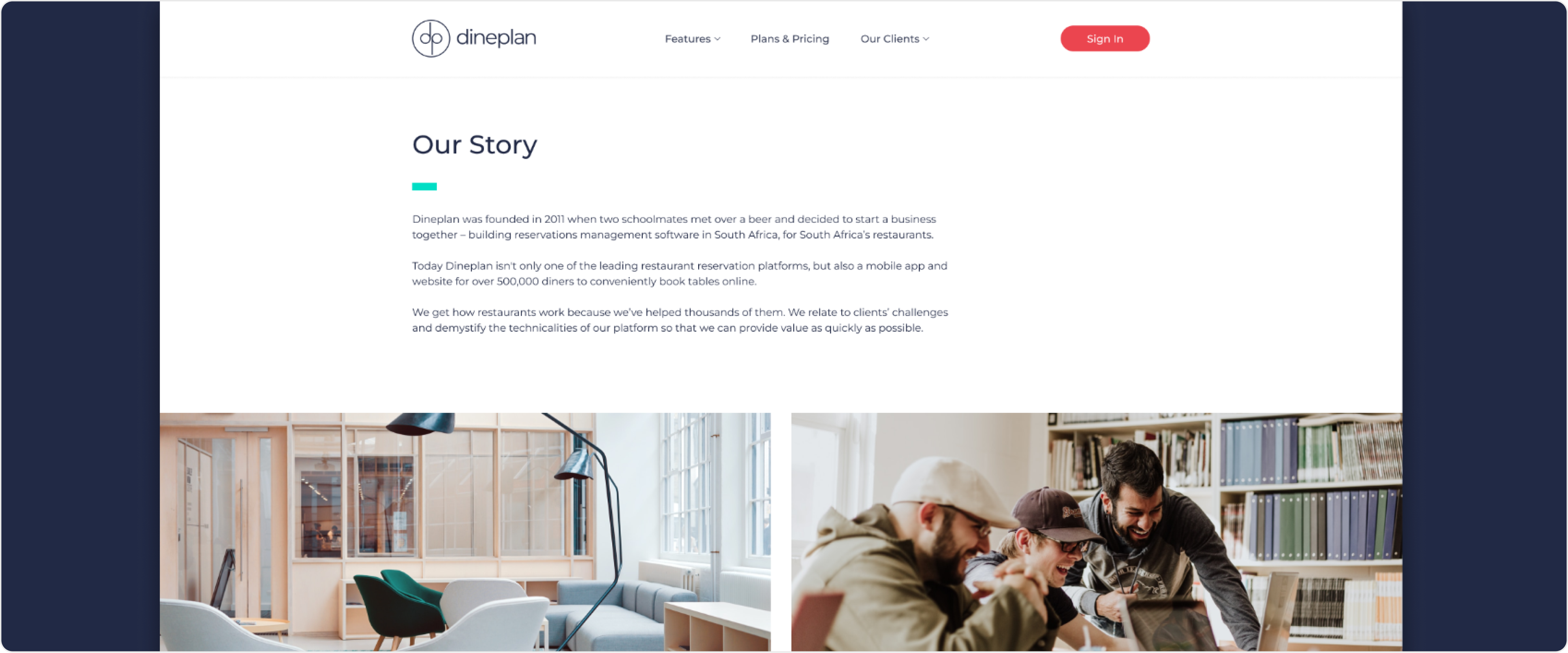 Website homepage interface highlighting page structure, hero section, and primary user interface elements.