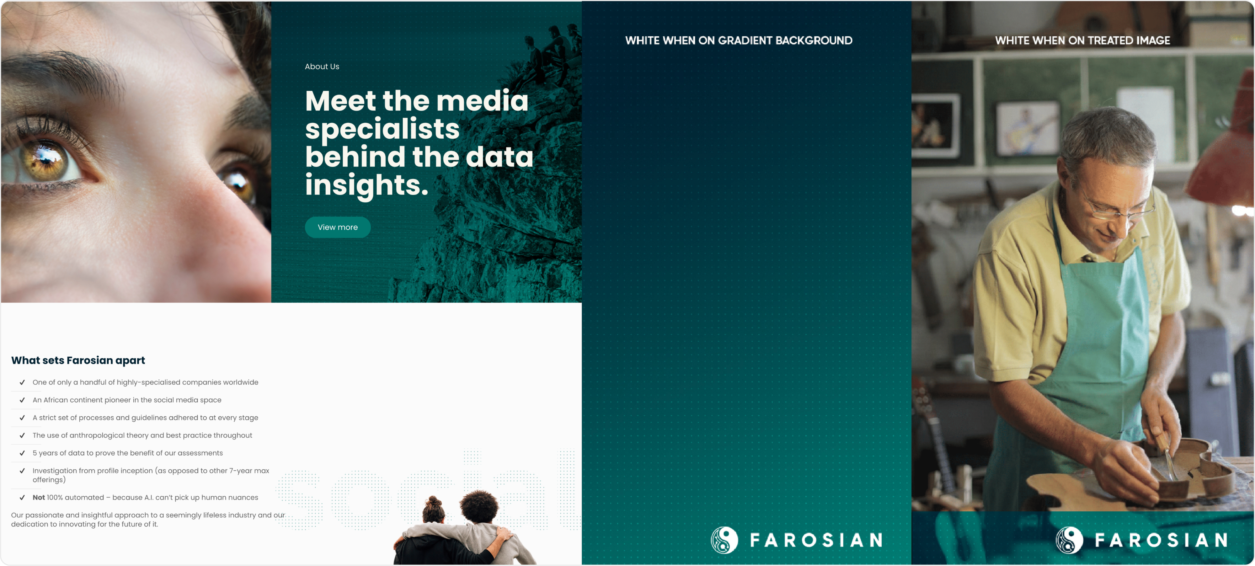 Website design showcasing the final layout and user interface.