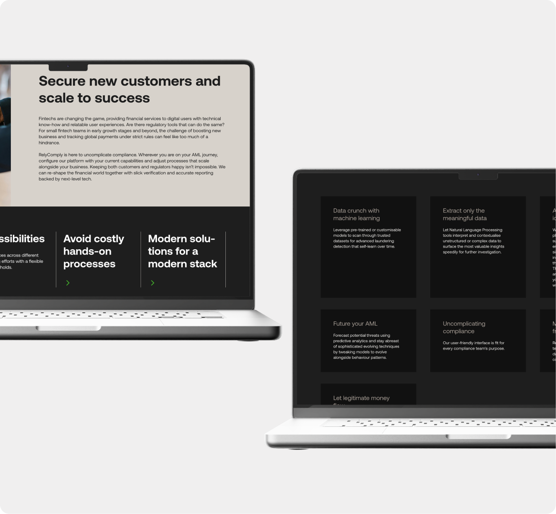 Multiple website content pages highlighting design, UX, and information architecture.