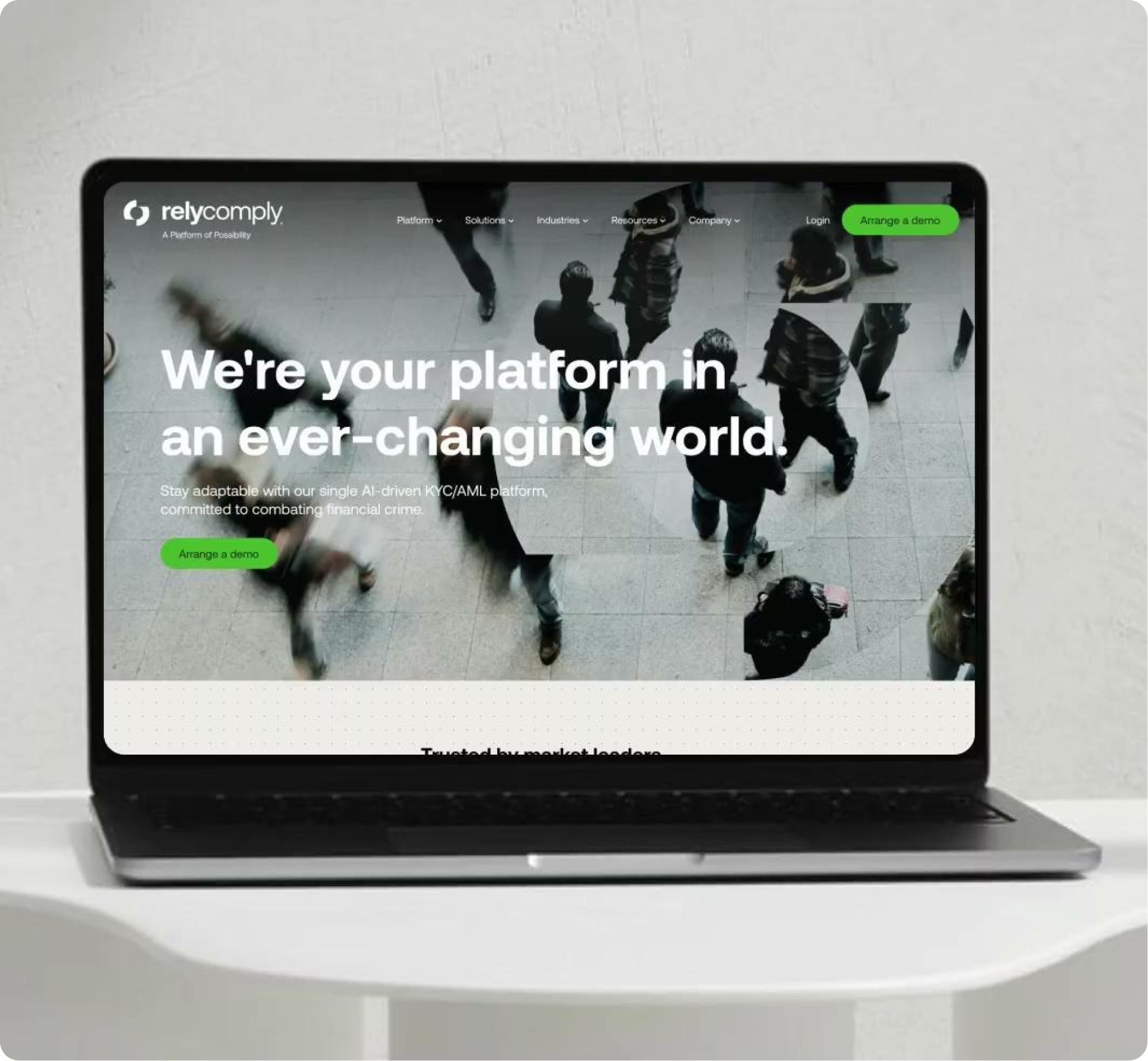 Website homepage screengrab highlighting the visual design and user interface.