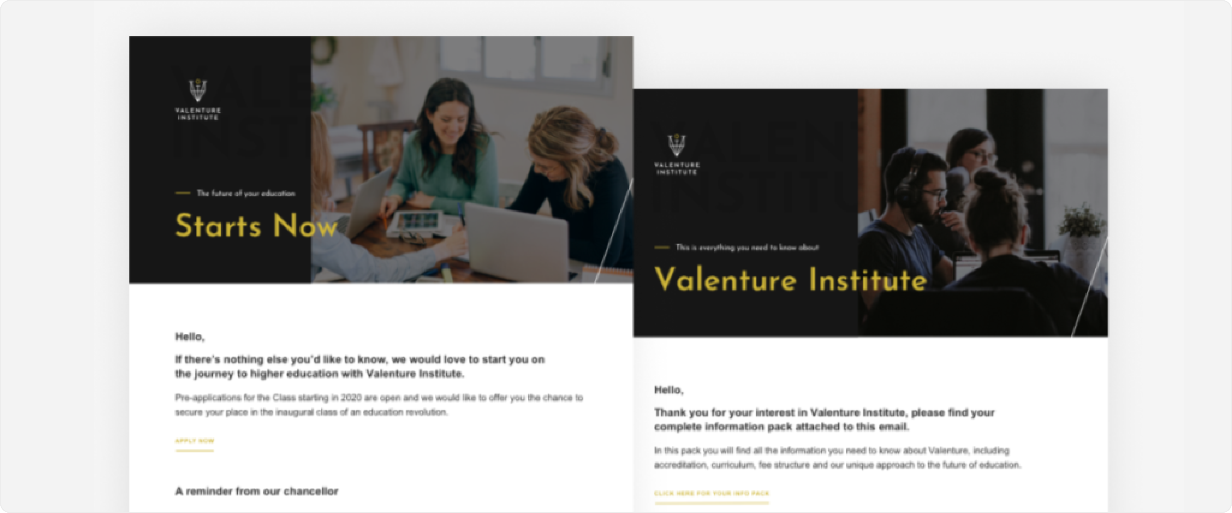 Marketing website design created as part of a custom digital platform case study.