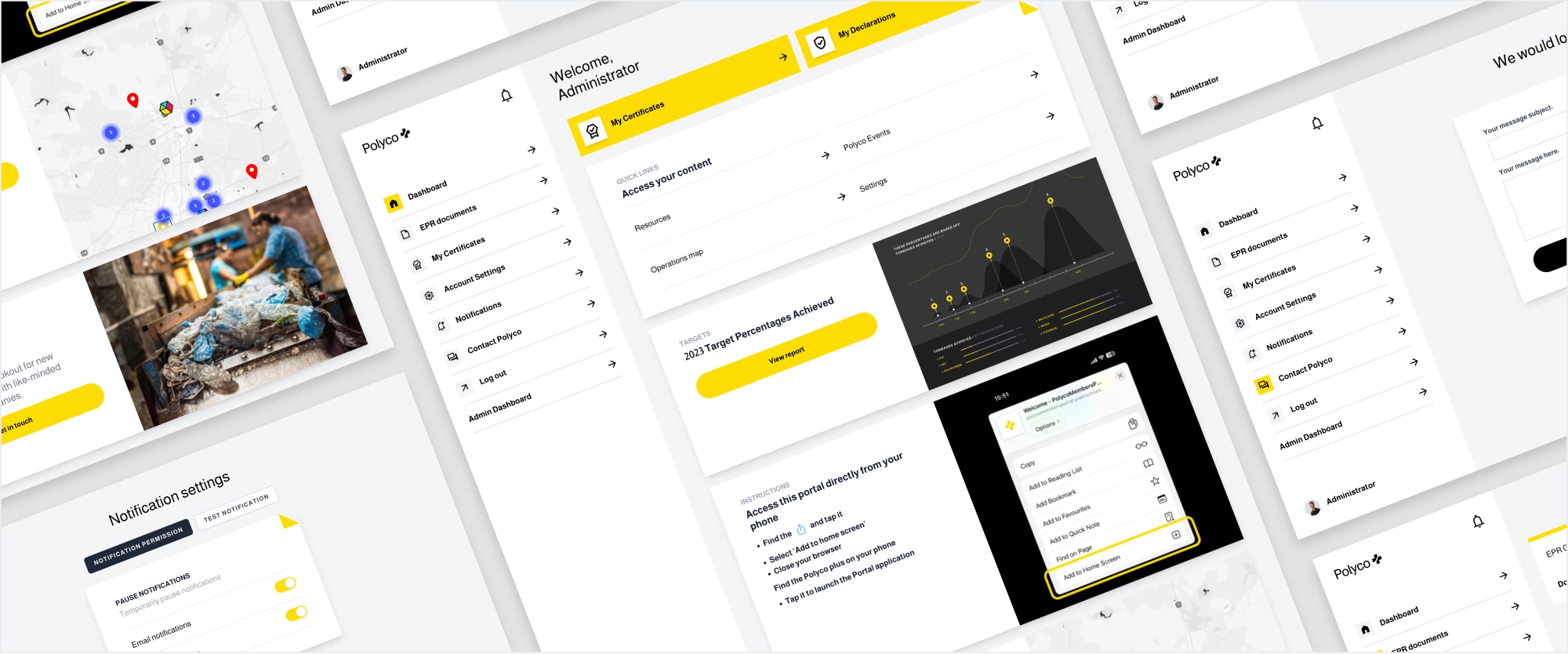 Polyco website previews