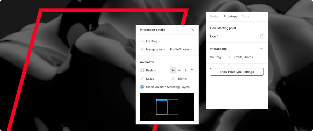Screenshots of website prototype designs.